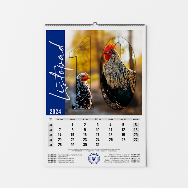 Kalendar 12-lisni Majcan